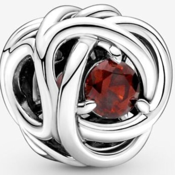 New Pandora Eternity Birthstone Birthday Circle Charm January Bead - Picture 1 of 2